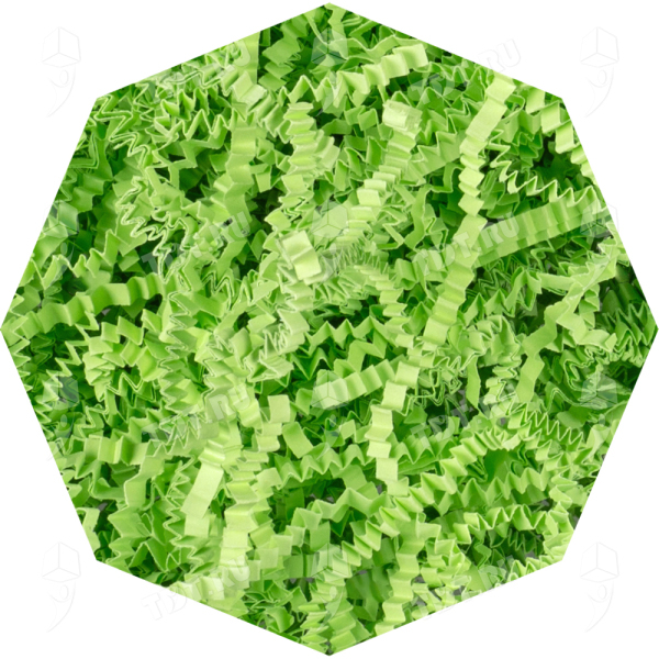 Бумажный наполнитель «Зелёное яблоко», цветная бумага, светло-зелёный, 1 кг