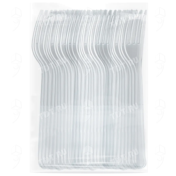 Пластиковые вилки Премиум, прозрачные, 50 шт.