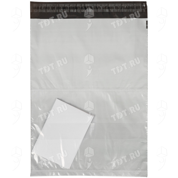 Курьер-пакет с карманом, без печати, 340*460+40 мм, 50 мкм