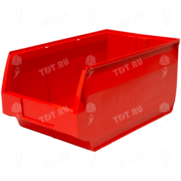 Ящик для склада Venezia PP, красный, 500*310*250 мм
