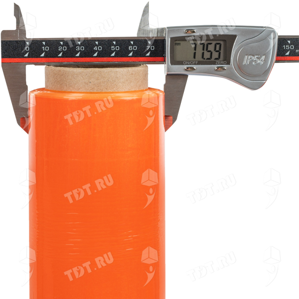 Стрейч пленка оранжевая в рулоне, 500 мм, 20 мкм, 1.15 кг