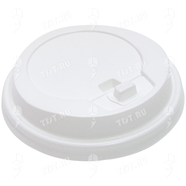 Крышка с закрытым питейником для стакана, белая, ∅ 80 мм, 100 шт.