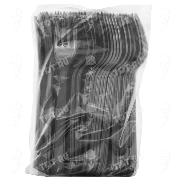 Пластиковые вилки Премиум, черные, 50 шт.