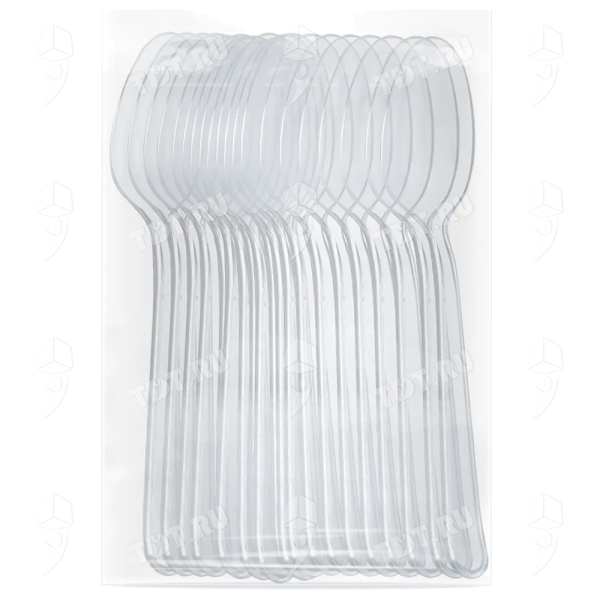 Пластиковые ложки Премиум, прозрачные, 50 шт.